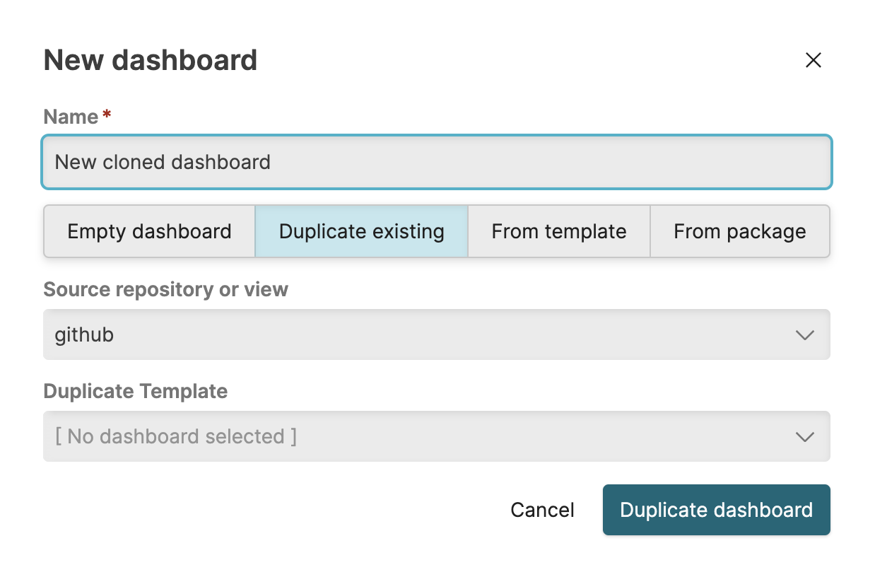 Duplicate a Dashboard