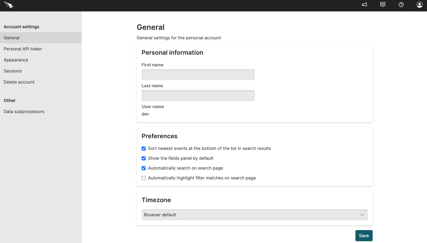 General Settings