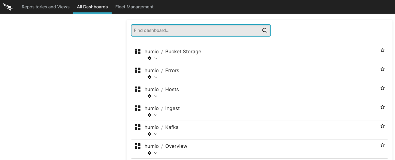 Access Existing Dashboards