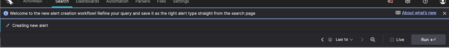 Simplified Search page