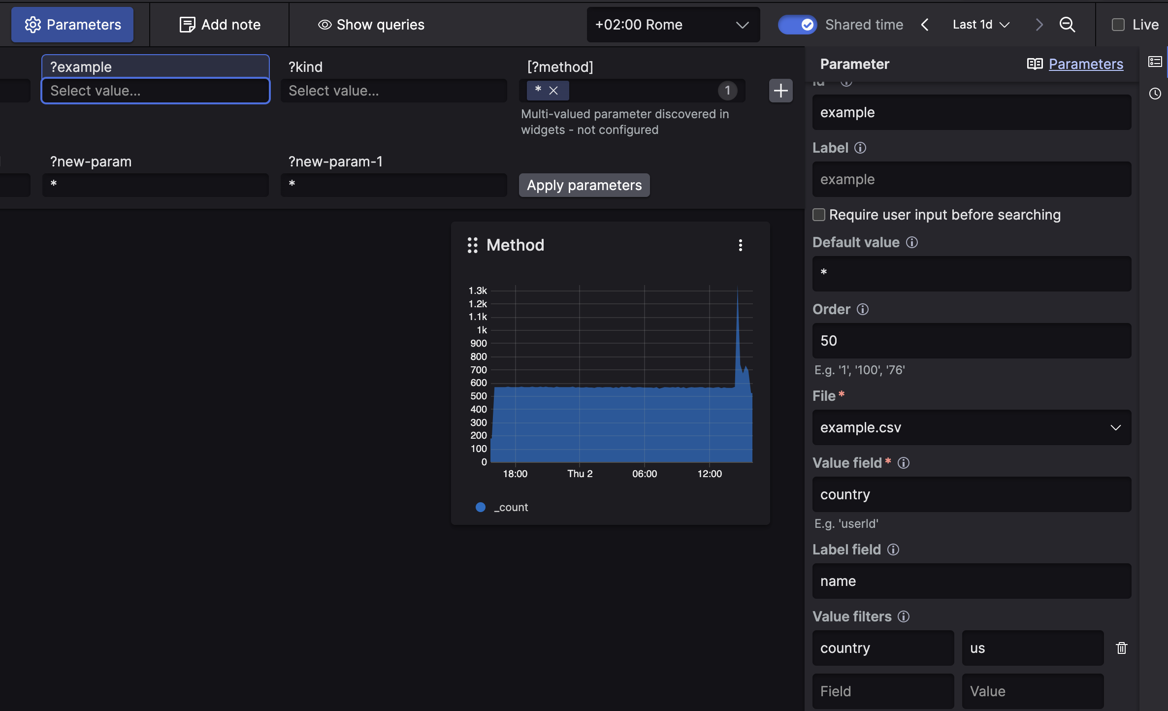 File Based Parameter with Static Filter