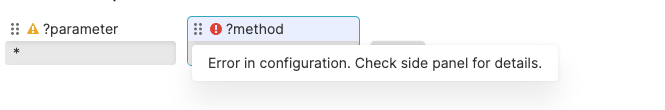 Screenshot showing the possible state icons for a parameter