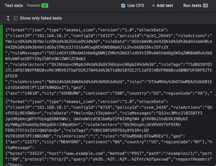 Test Case for a Parser