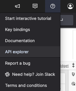 API Explorer Selected