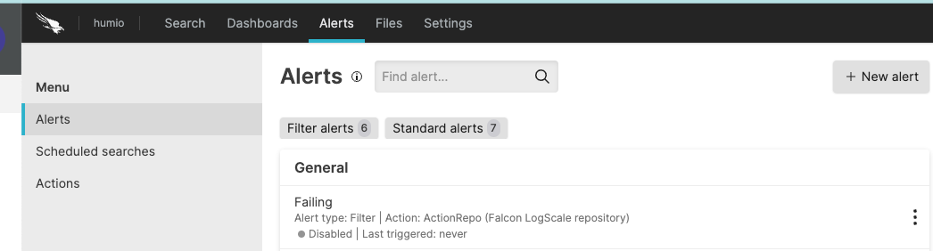 Creating Alert from Tab