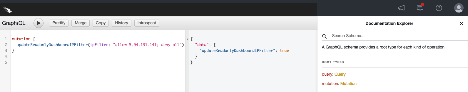 IP Filtering Read-Only Dashboards