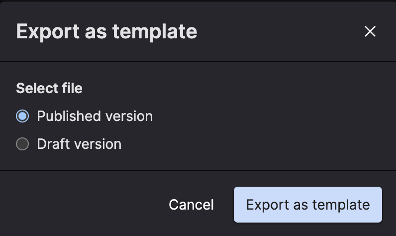 Export Pop-up