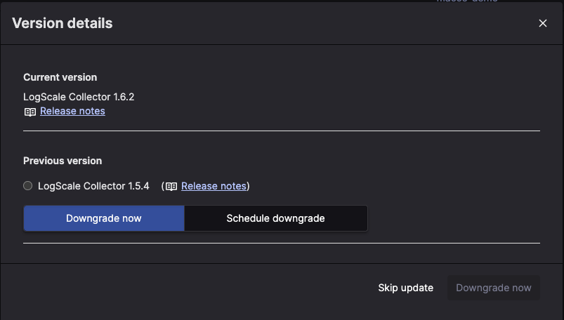 Downgrade