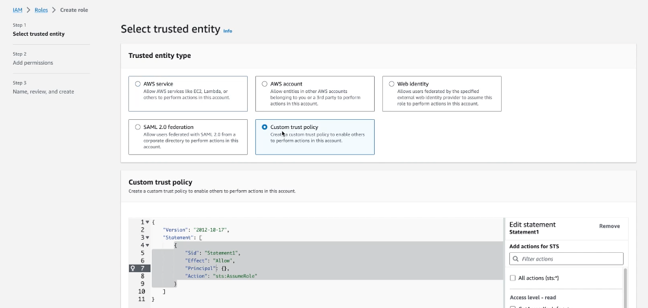 Ingest Feeds - Custom trust policy