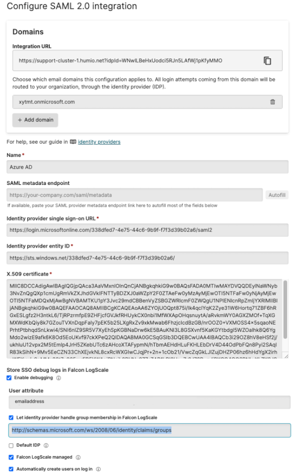 Configuration in LogScale