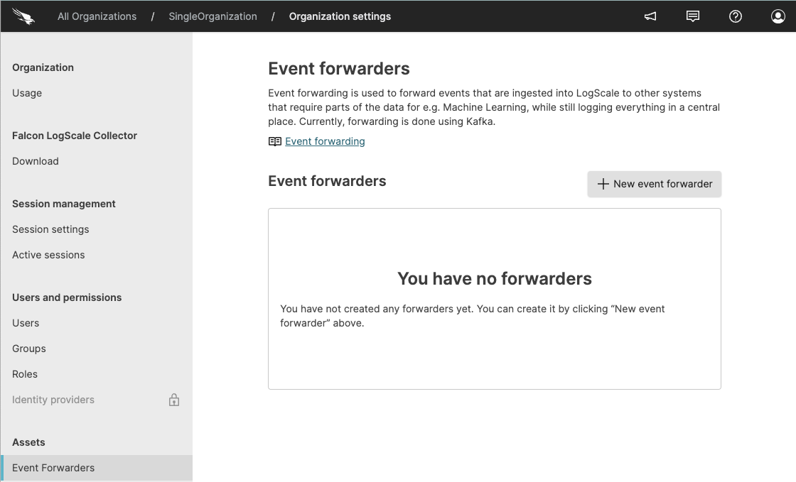 Event Forwarder UI