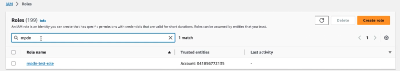 Screenshot of the AWS IAM console showing the role summary page with the 'Add permissions' dropdown menu expanded. This image displays the interface after successfully creating a new IAM role for LogScale, highlighting where administrators must now add specific permissions to the role. The dropdown menu shows various permission options with 'Create inline policy' selected, which is the required next step in the configuration process. This interface represents a critical transition point in the setup workflow - moving from role creation with the trust policy (who can assume the role) to defining permission policies (what the role can do). The console shows the newly created role's summary information with the permissions section that must be populated with the specific S3 and SQS access permissions required for LogScale's ingest functionality. This step enables administrators to add the precise resource-level permissions that will allow LogScale to read from the S3 bucket and receive messages from the SQS queue while maintaining the principle of least privilege by granting only the minimum necessary access rights.