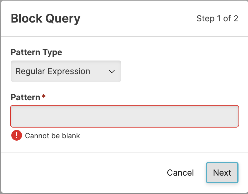 Query Administration Adding a Block