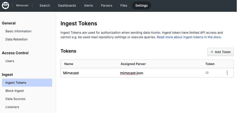 Configure Ingest Tokens