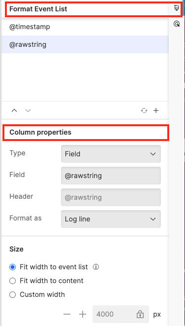 Previous Format Panel dialog