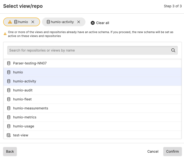 Screenshot showing how to select view or repo scope