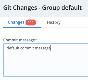 Screenshot showing the change notification configuration