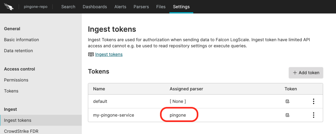 Ingest Token