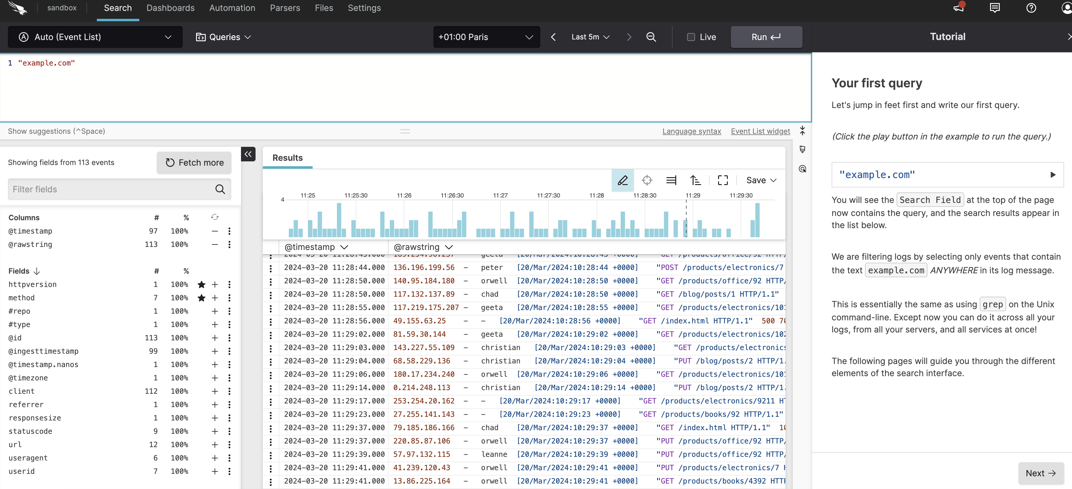 Searching the Repository