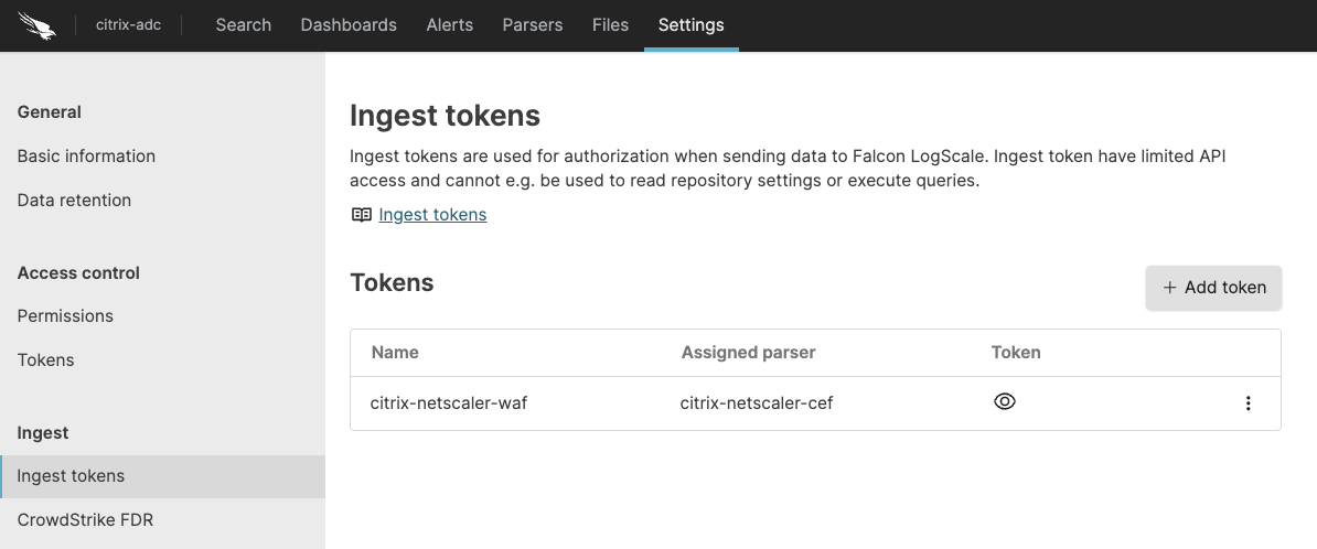 Ingest Token