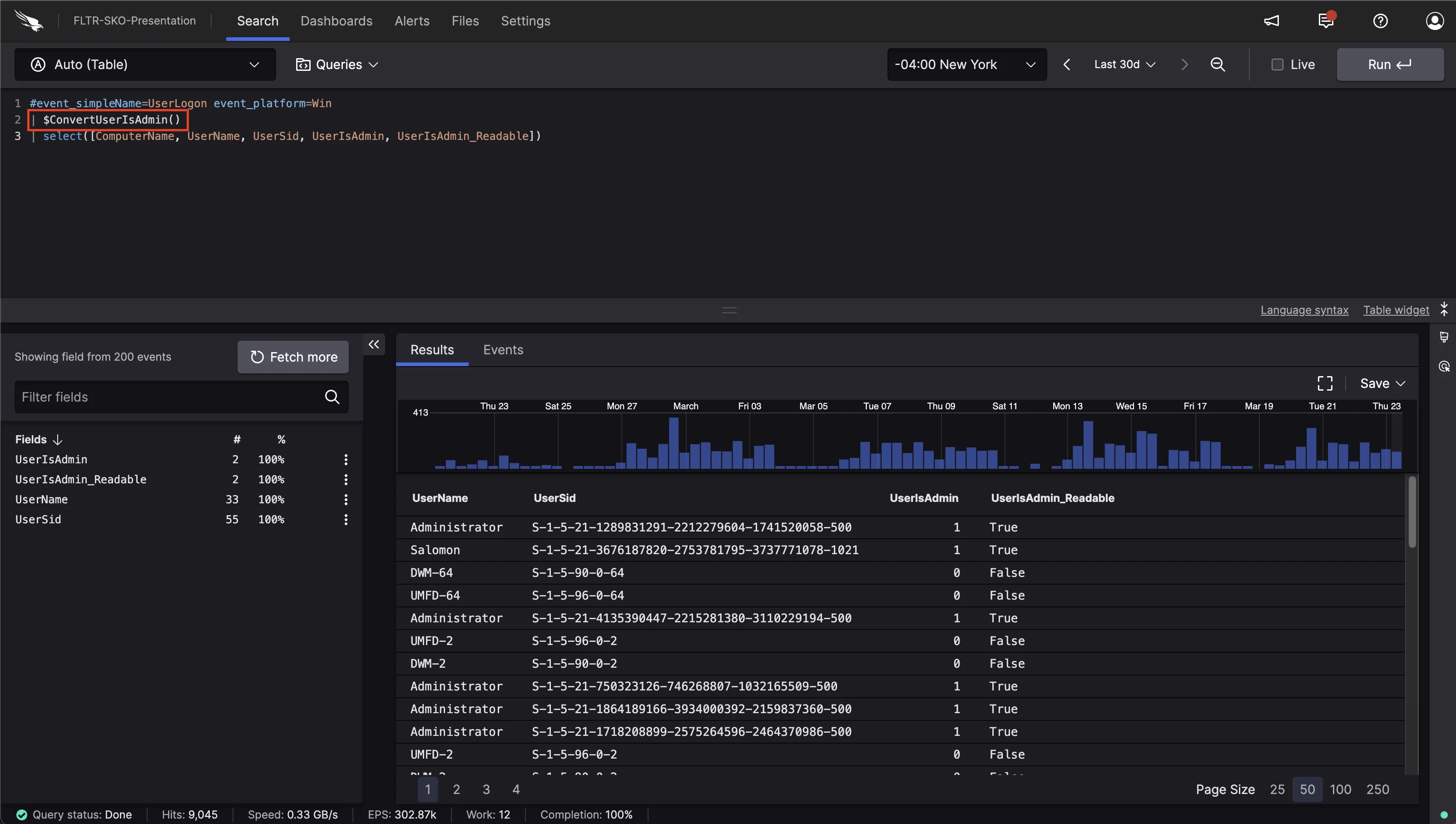 An example of a saved query statement being used as part of another query