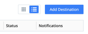 Screenshot showing how to add a Crowdstream destination