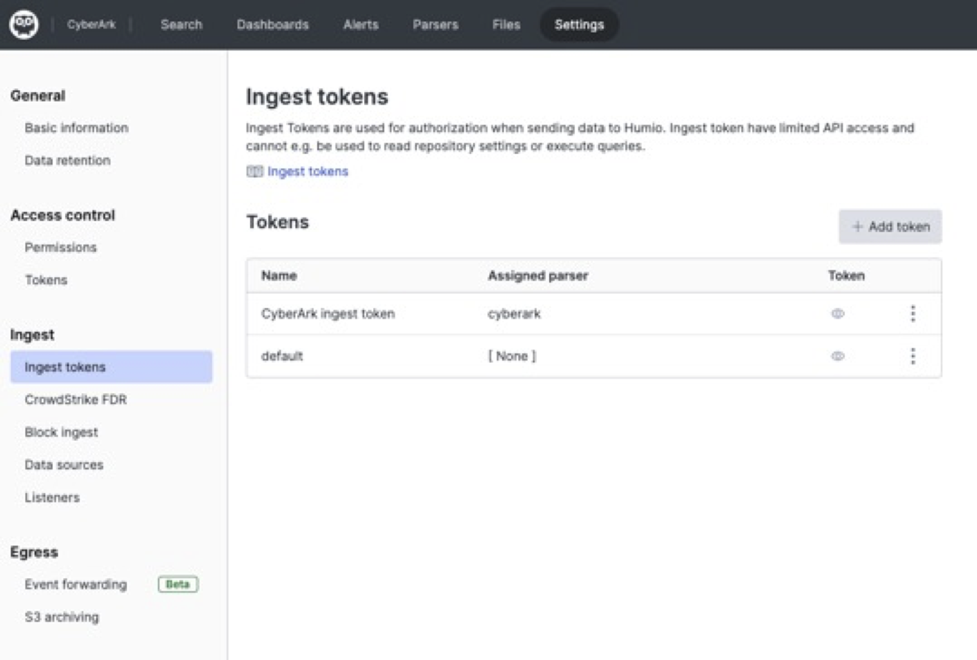 CyberArk Ingest Tokens